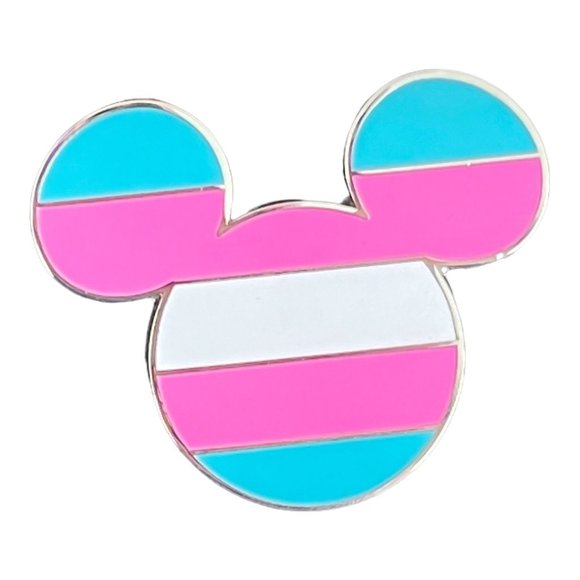 Disney Parks Mickey Mouse Icon Rainbow Collection Transgender Flag Pin - Picture 2 of 3